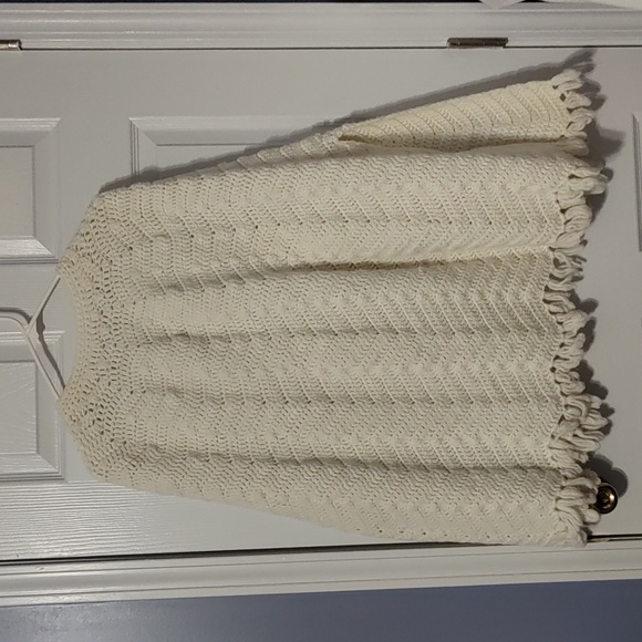 Vintage Hand Crocheted Poncho - Picture 3 of 5